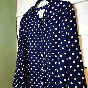 Susan Graver Polka Dot Blouse